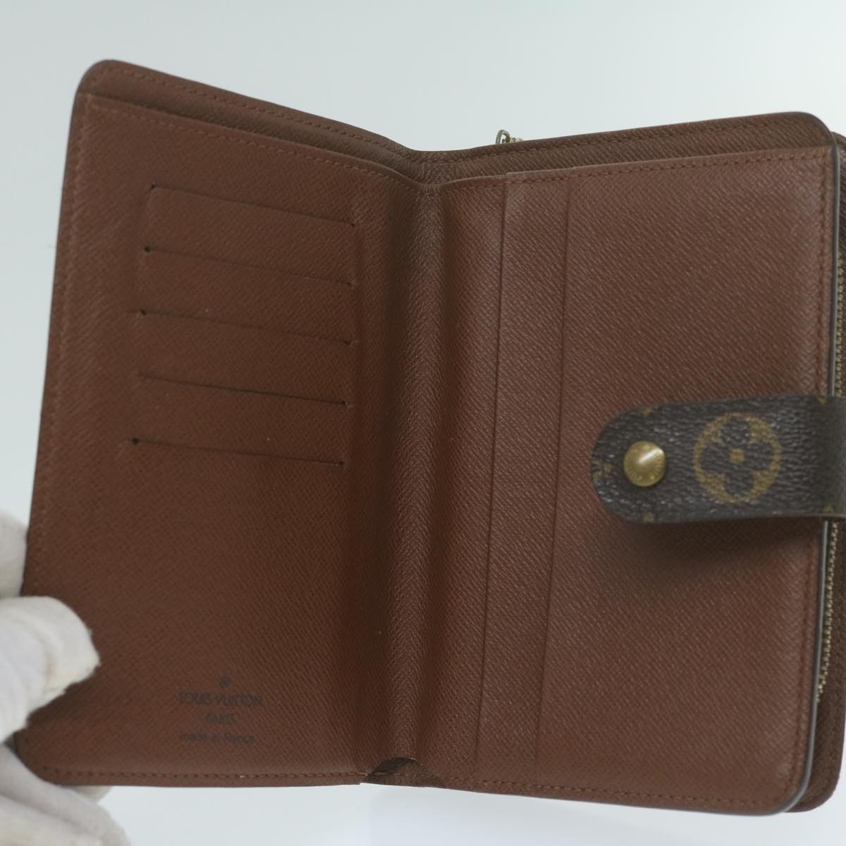 LOUIS VUITTON Monogram Porto Papie Zip Wallet M61207 LV 64626