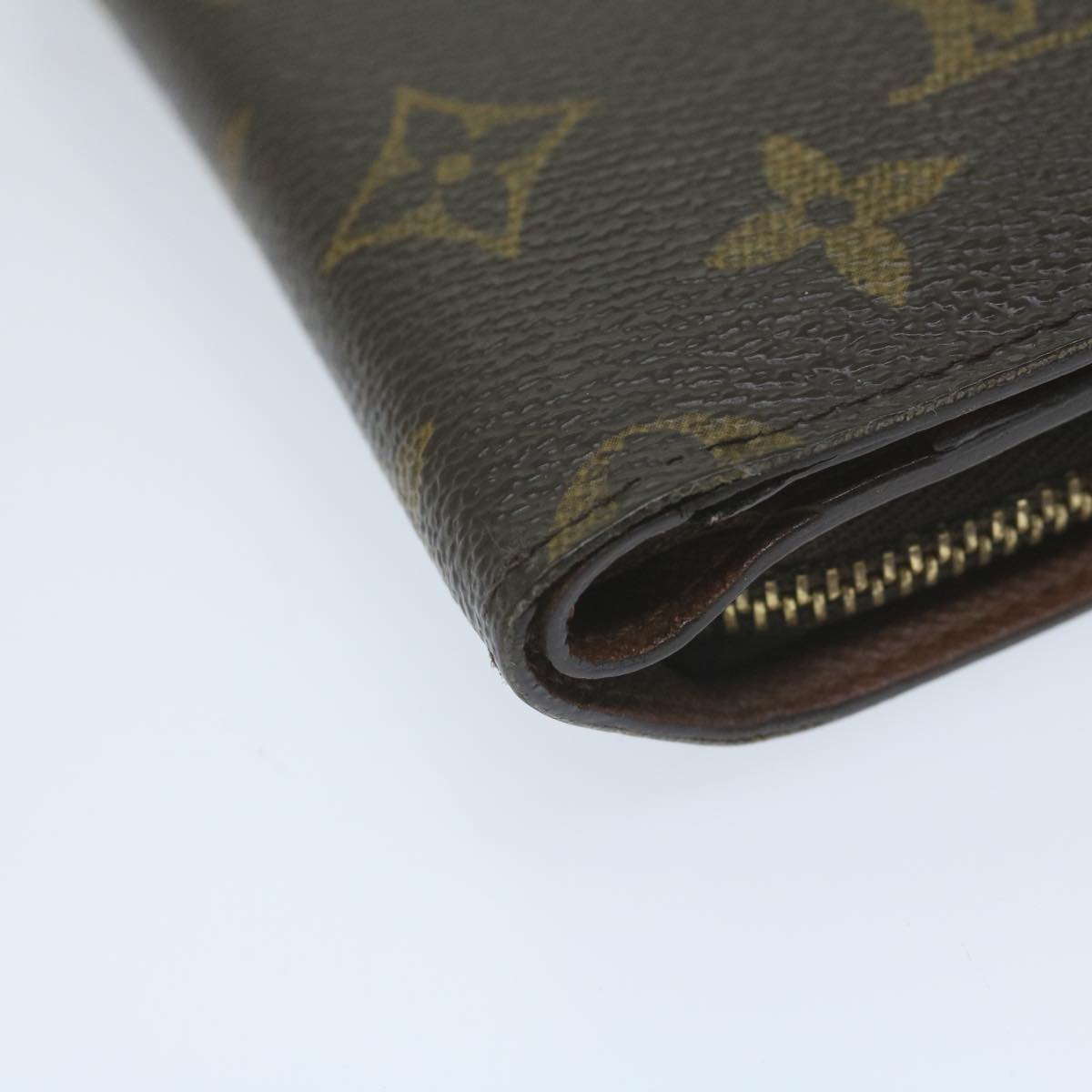 LOUIS VUITTON Monogram Porto Papie Zip Wallet M61207 LV 64626
