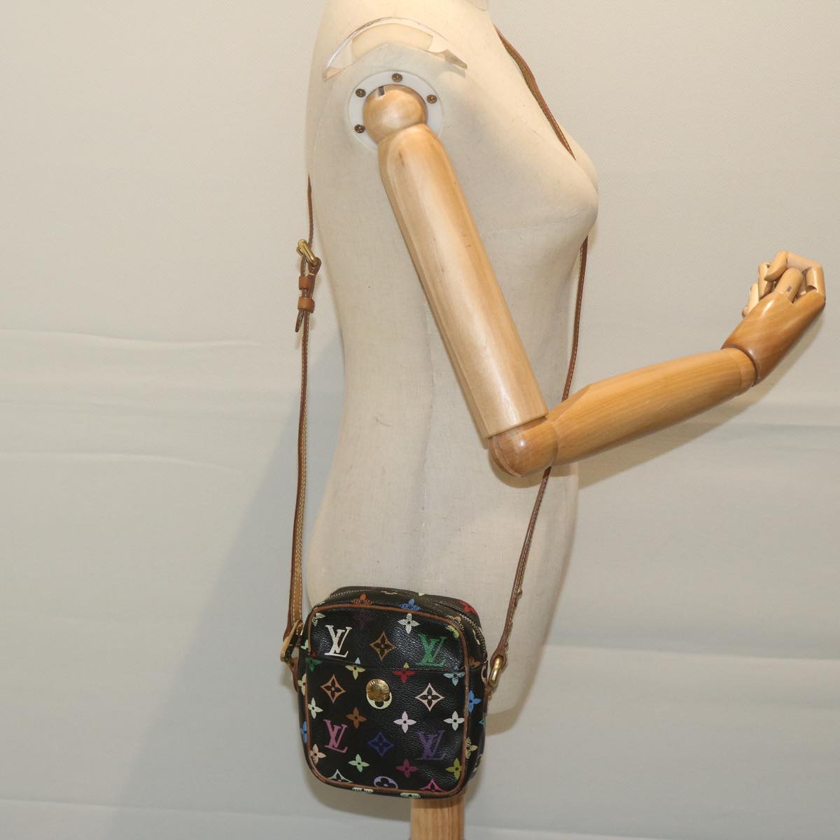 LOUIS VUITTON Monogram Multicolor Lift Shoulder Bag Black M40056 LV 64661