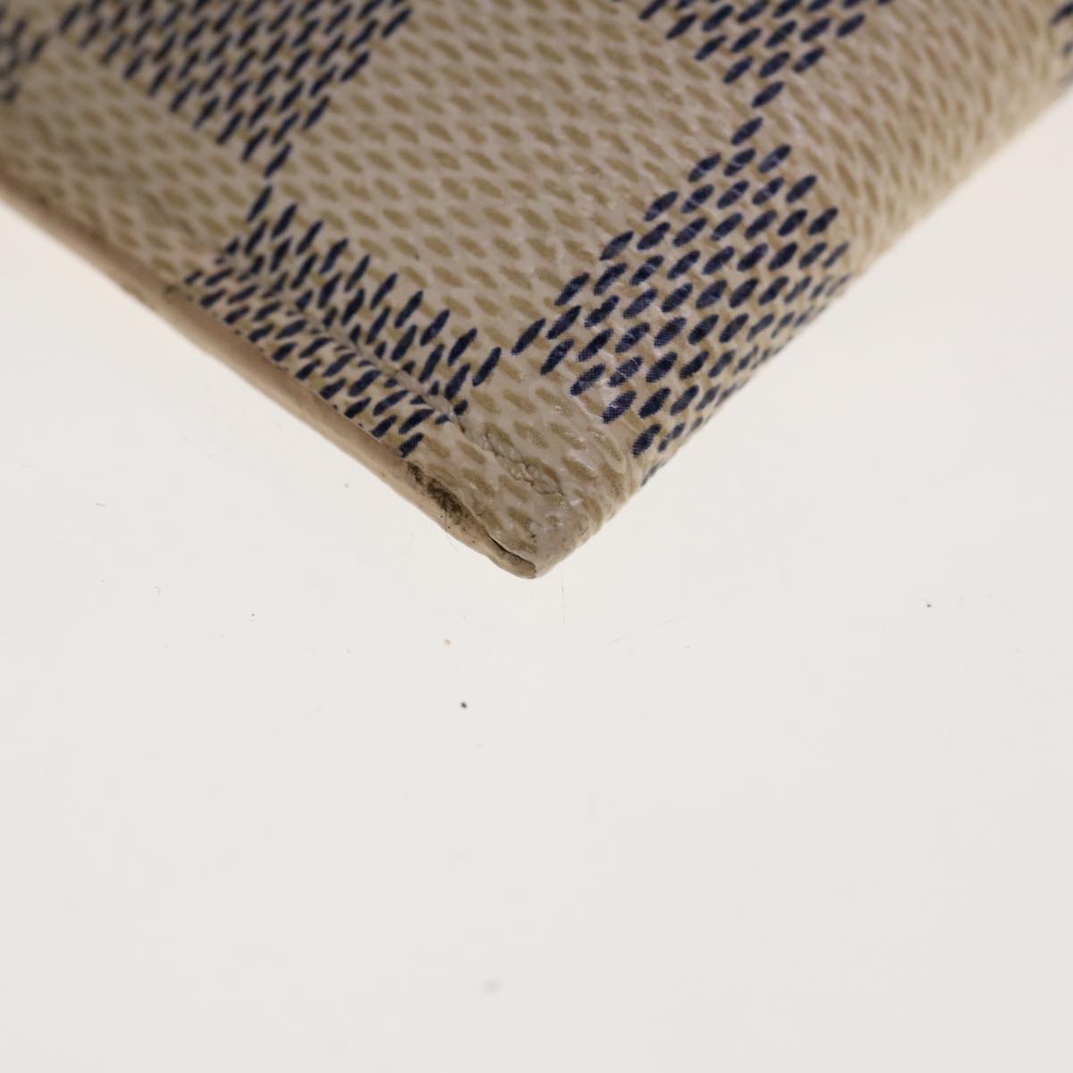 LOUIS VUITTON Damier Azur Etui Lunettes MM Glasses Case N60025 LV 64687