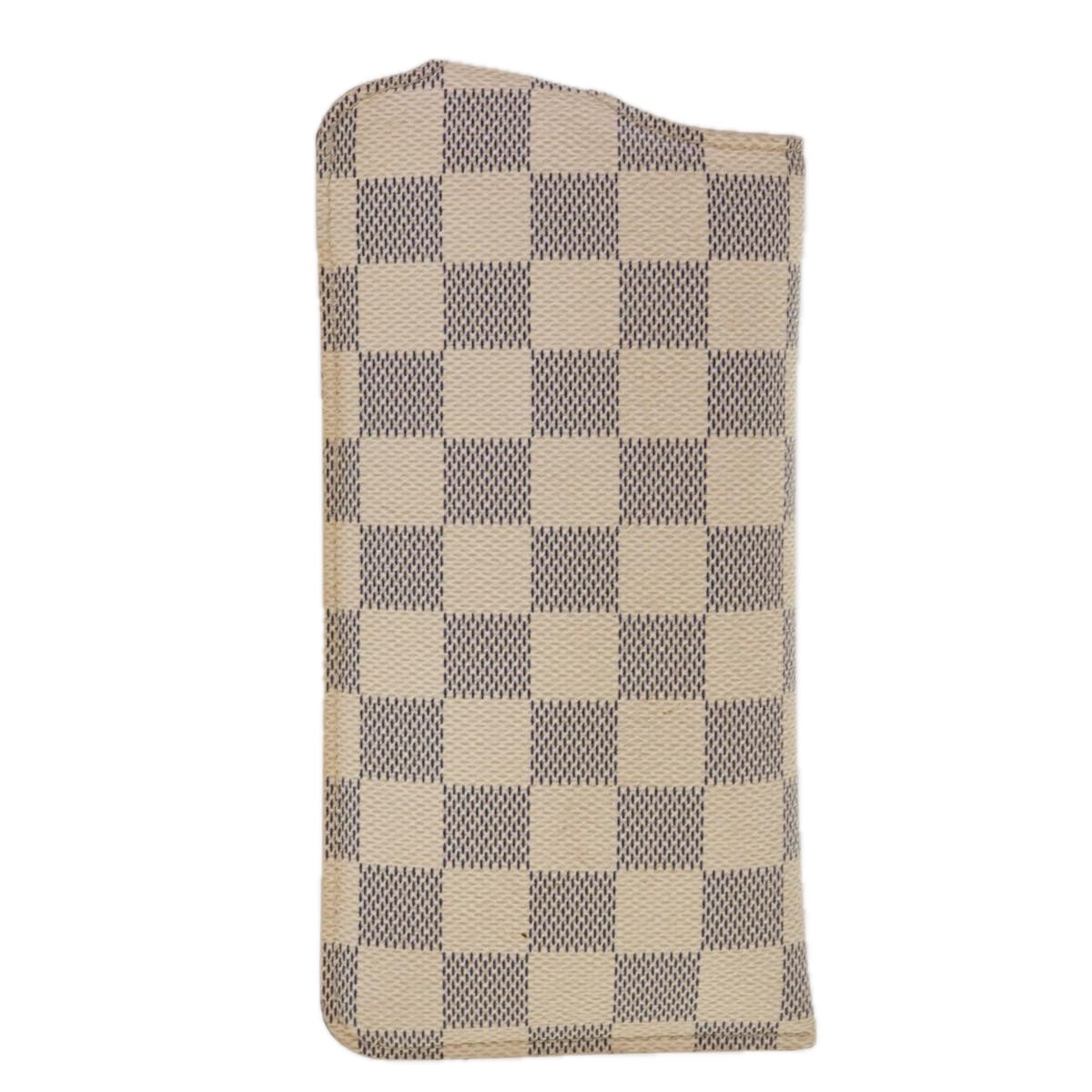 LOUIS VUITTON Damier Azur Etui Lunettes MM Glasses Case N60025 LV 64687