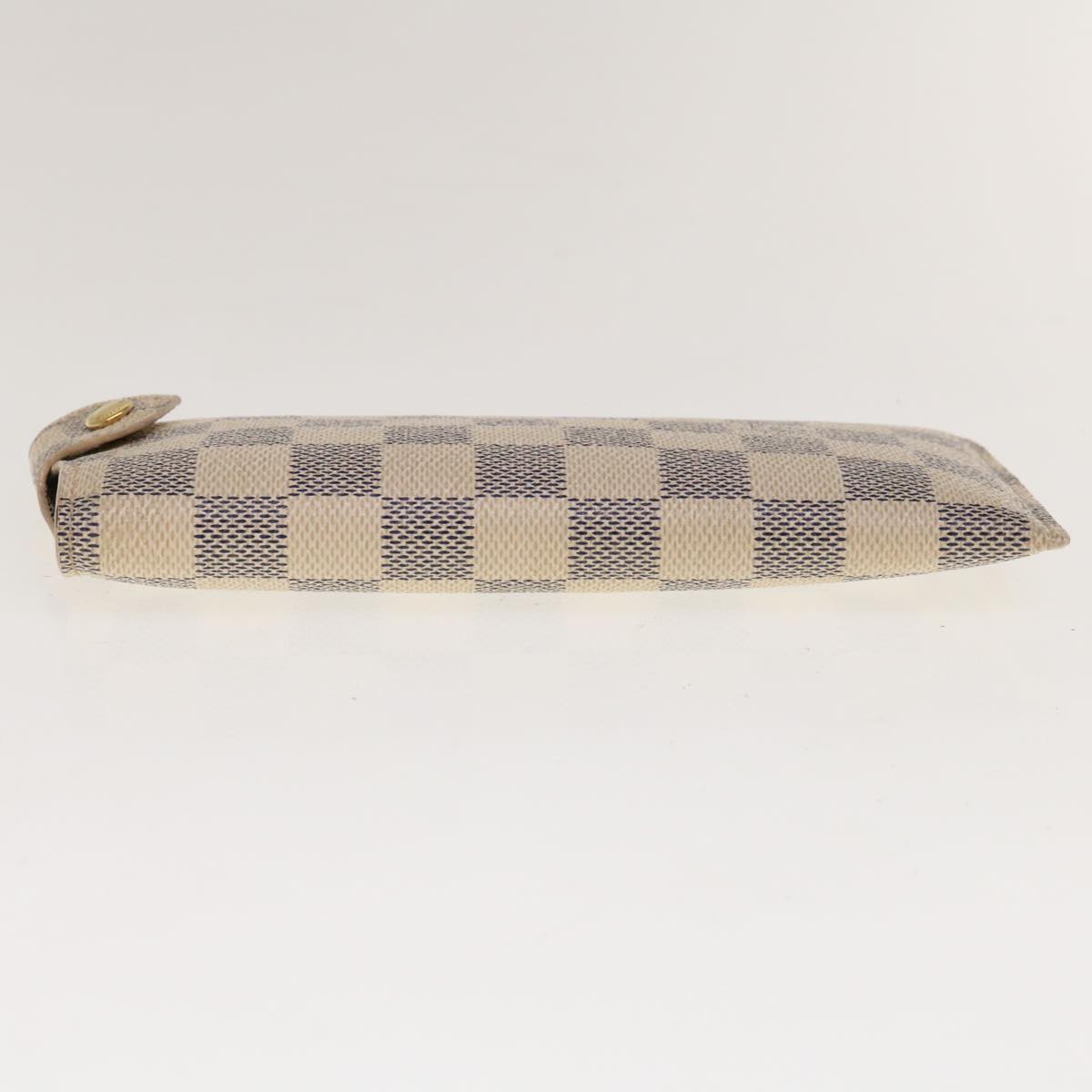 LOUIS VUITTON Damier Azur Etui Lunettes MM Glasses Case N60025 LV 64687