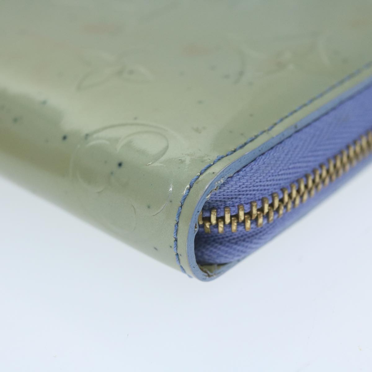 LOUIS VUITTON Monogram Vernis Bloom Wallet Lavande M91237 LV 64690