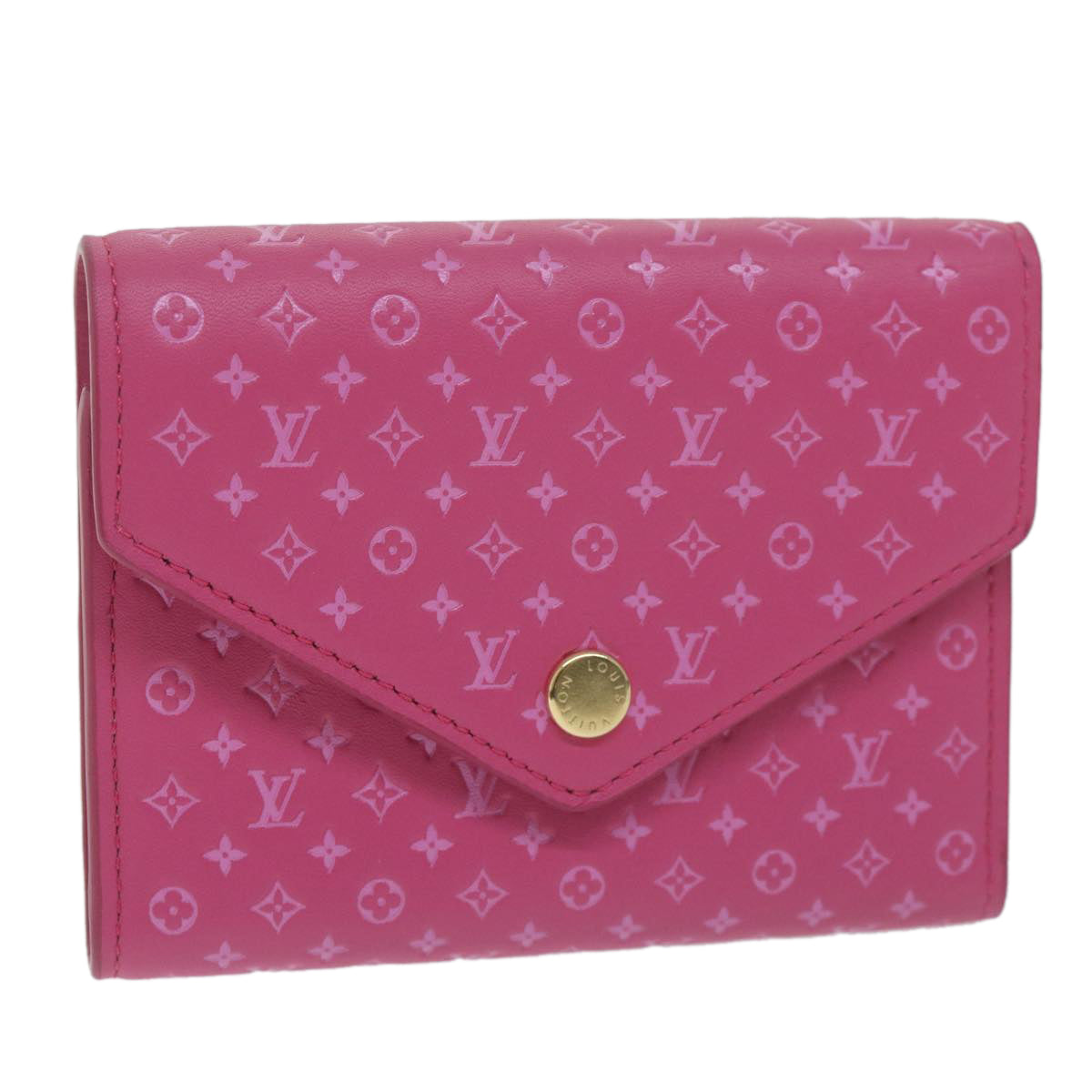 LOUIS VUITTON Nanogram Portefeuille Victorine Wallet Pink M82234 LV 64693