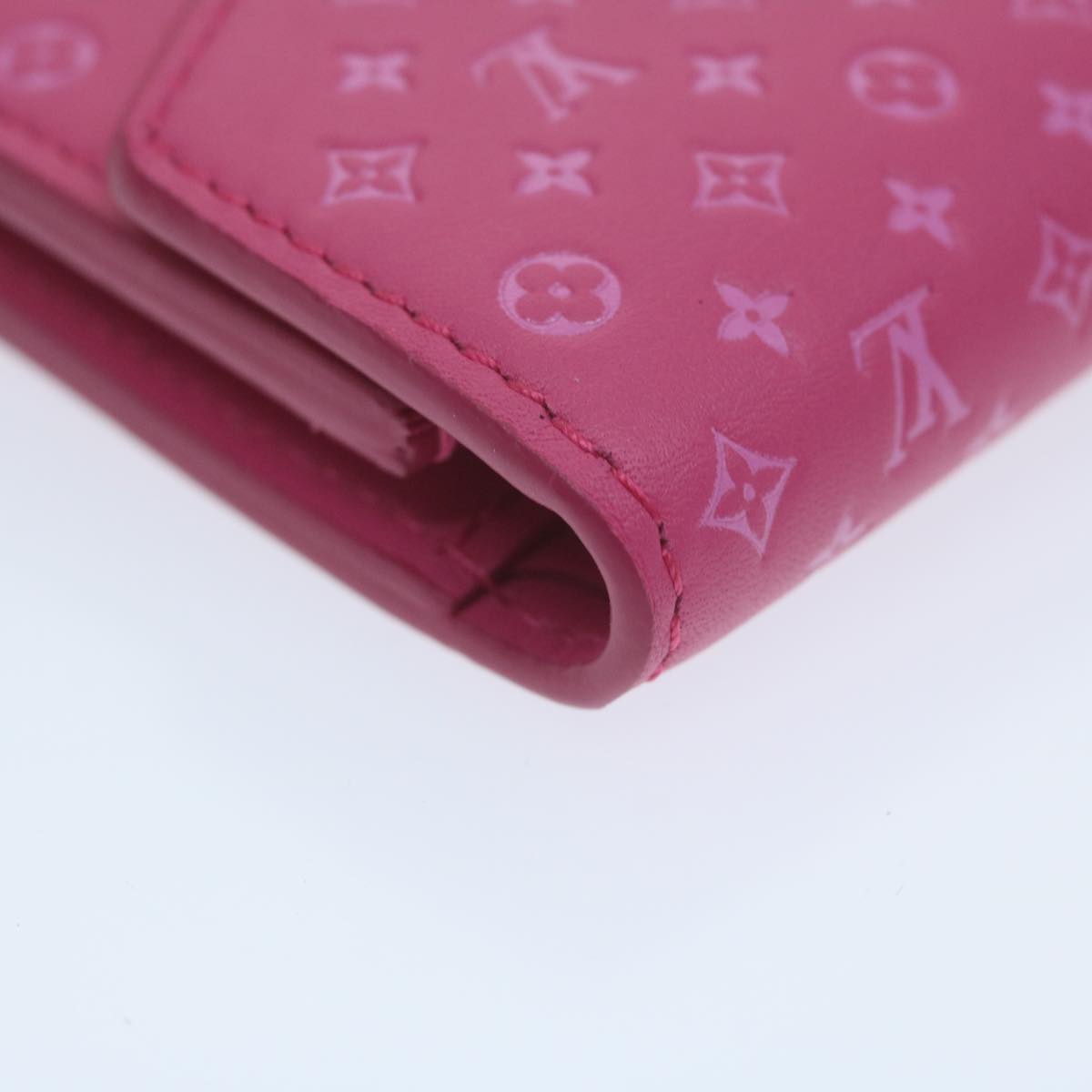 LOUIS VUITTON Nanogram Portefeuille Victorine Wallet Pink M82234 LV 64693