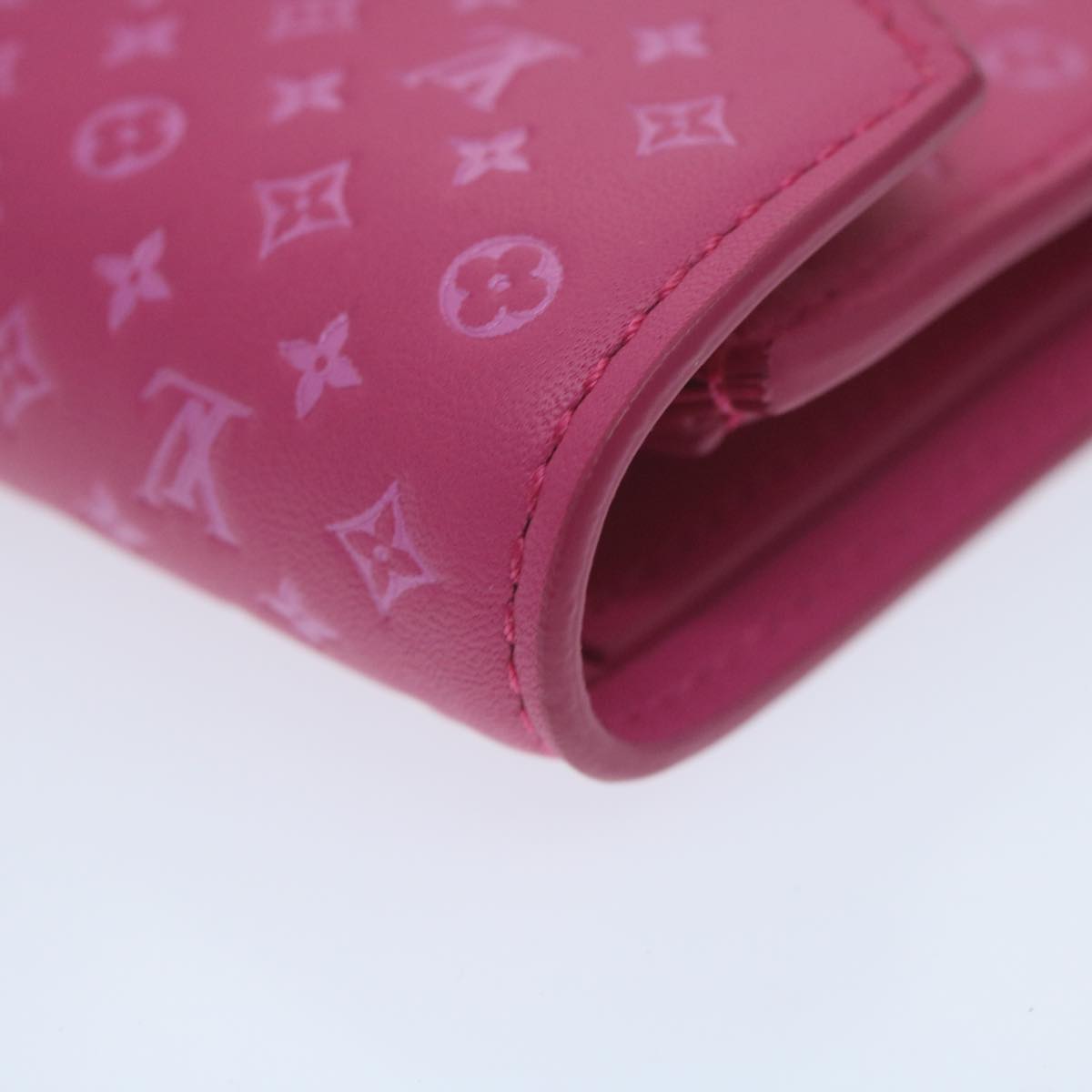 LOUIS VUITTON Nanogram Portefeuille Victorine Wallet Pink M82234 LV 64693