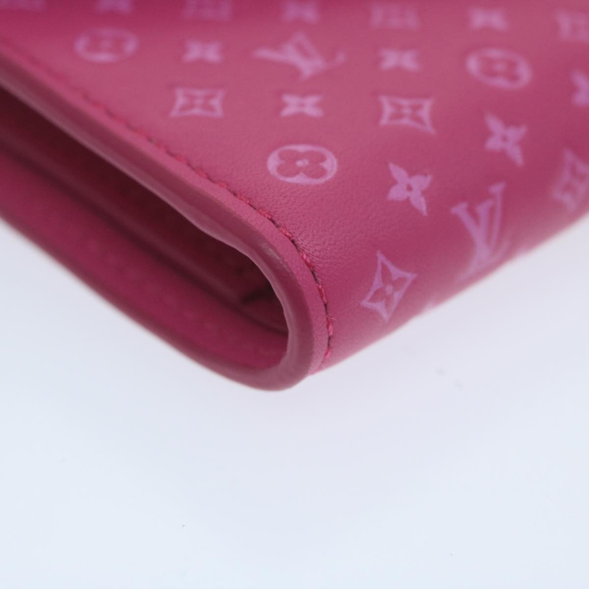 LOUIS VUITTON Nanogram Portefeuille Victorine Wallet Pink M82234 LV 64693