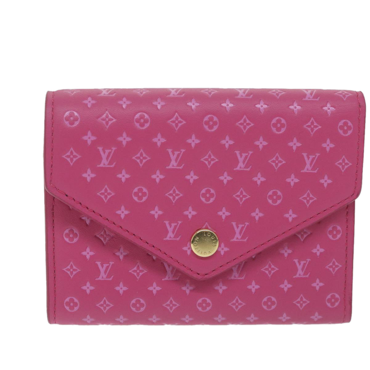 LOUIS VUITTON Nanogram Portefeuille Victorine Wallet Pink M82234 LV 64693