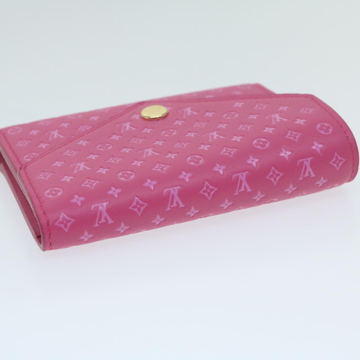 LOUIS VUITTON Nanogram Portefeuille Victorine Wallet Pink M82234 LV 64693