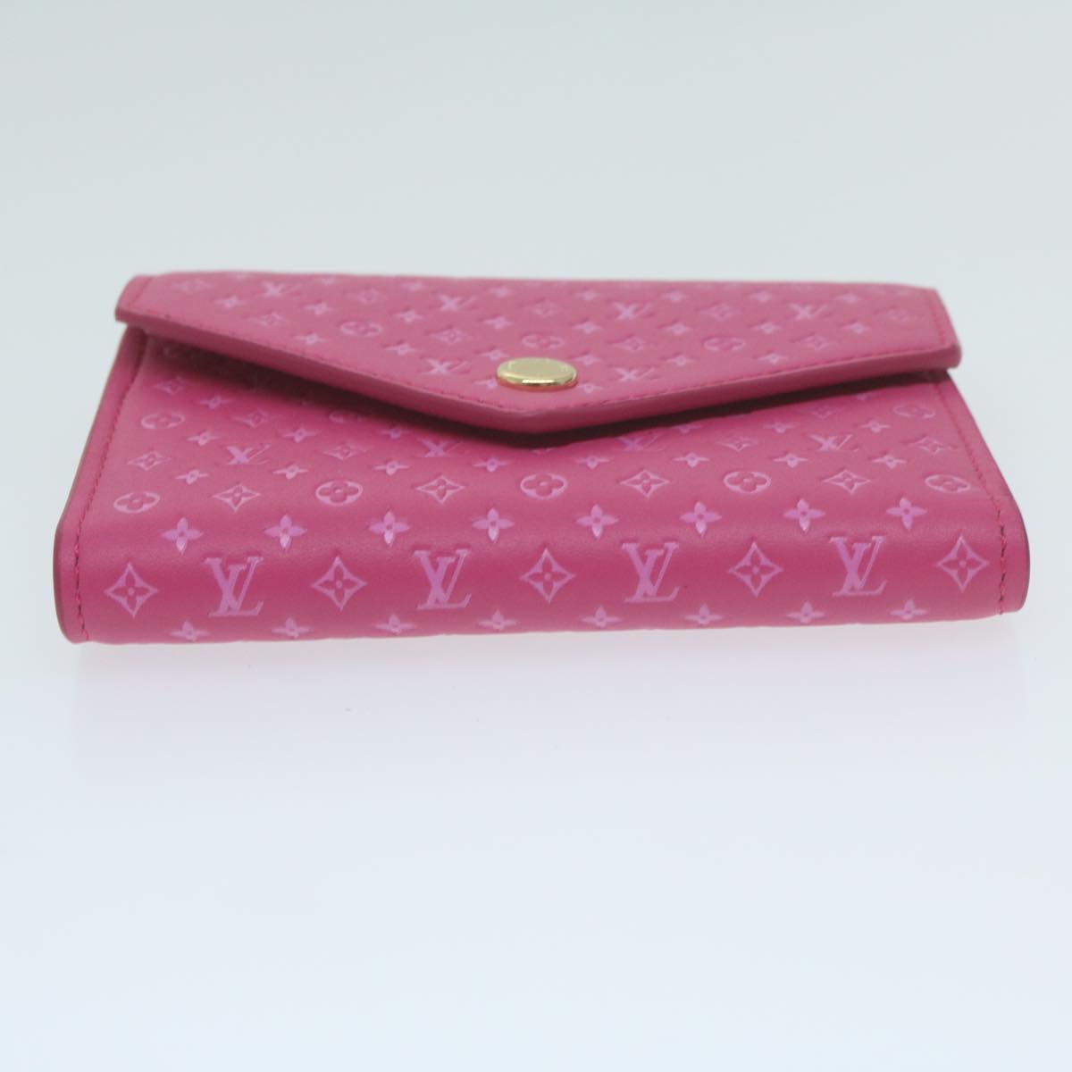 LOUIS VUITTON Nanogram Portefeuille Victorine Wallet Pink M82234 LV 64693
