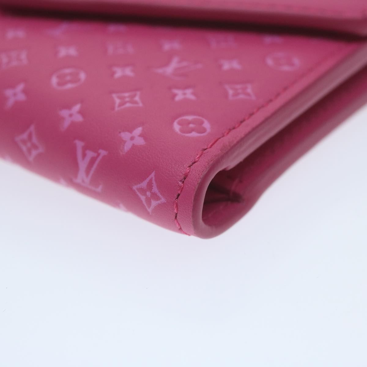 LOUIS VUITTON Nanogram Portefeuille Victorine Wallet Pink M82234 LV 64693