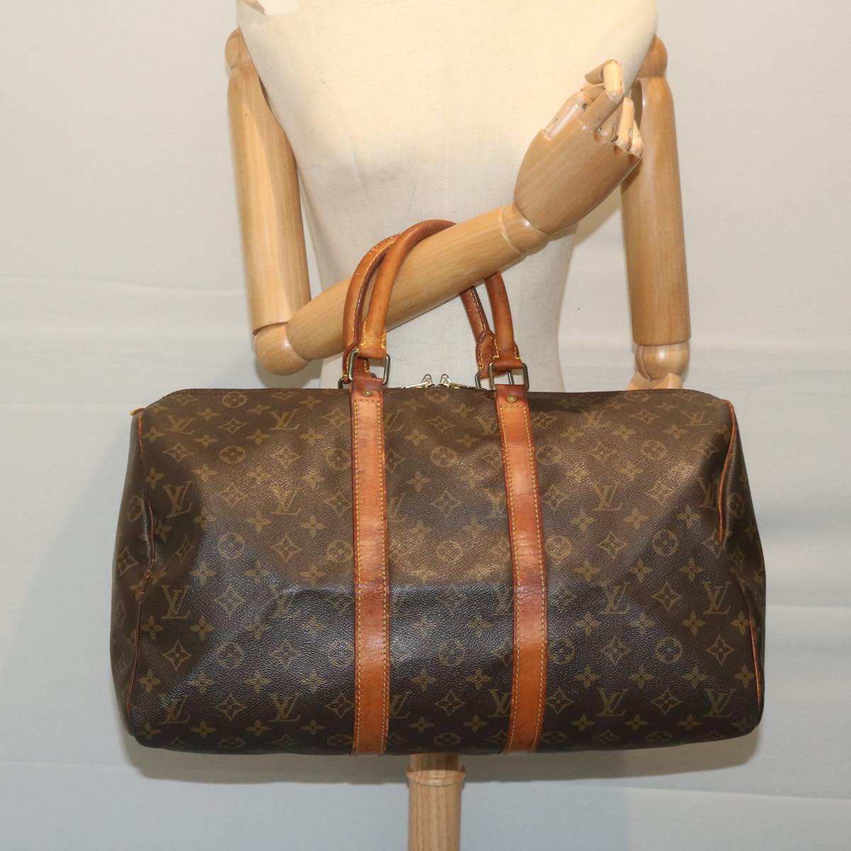 LOUIS VUITTON Monogram Keepall 45 Boston Bag M41428 LV 64752