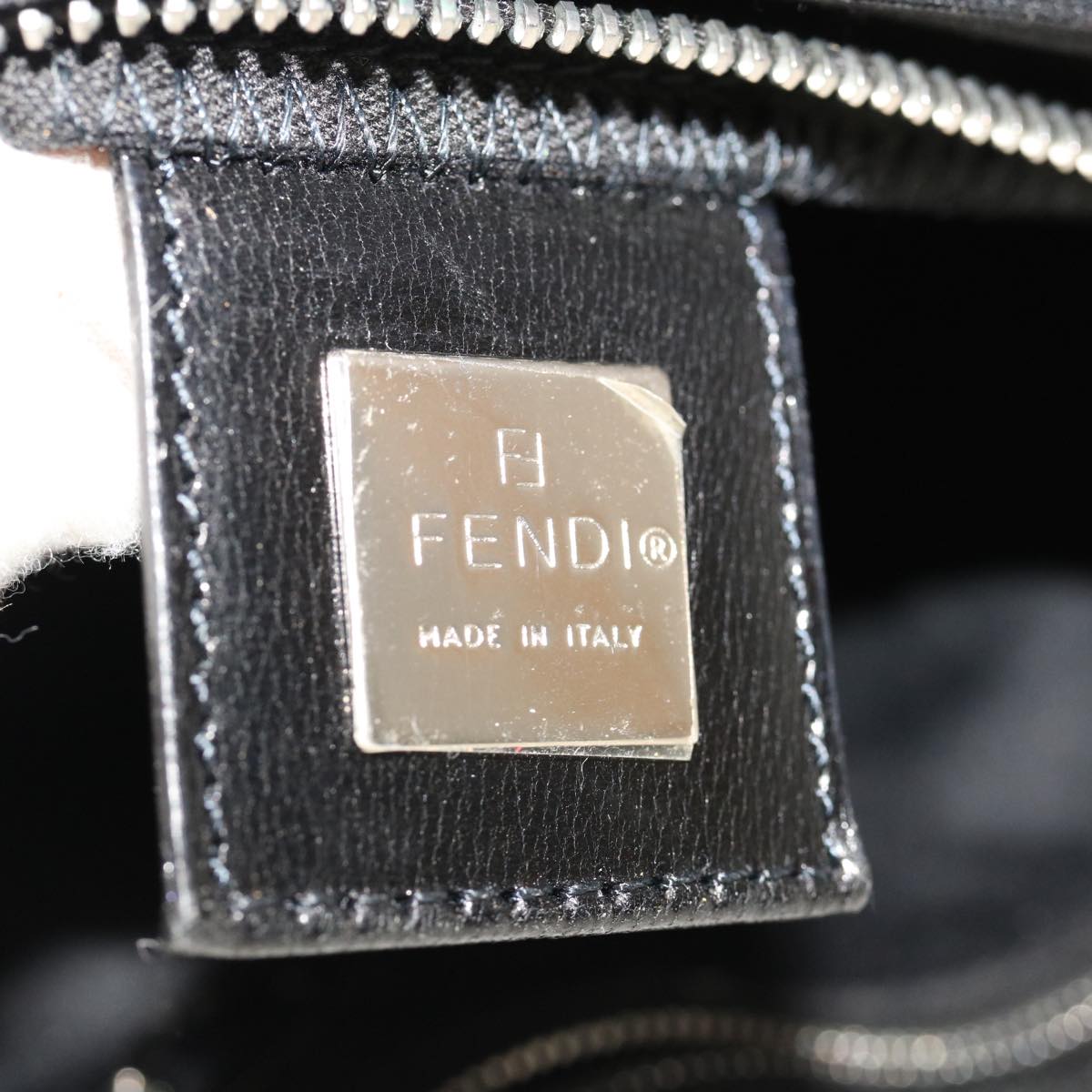 FENDI Shoulder Bag Nylon Black 64760