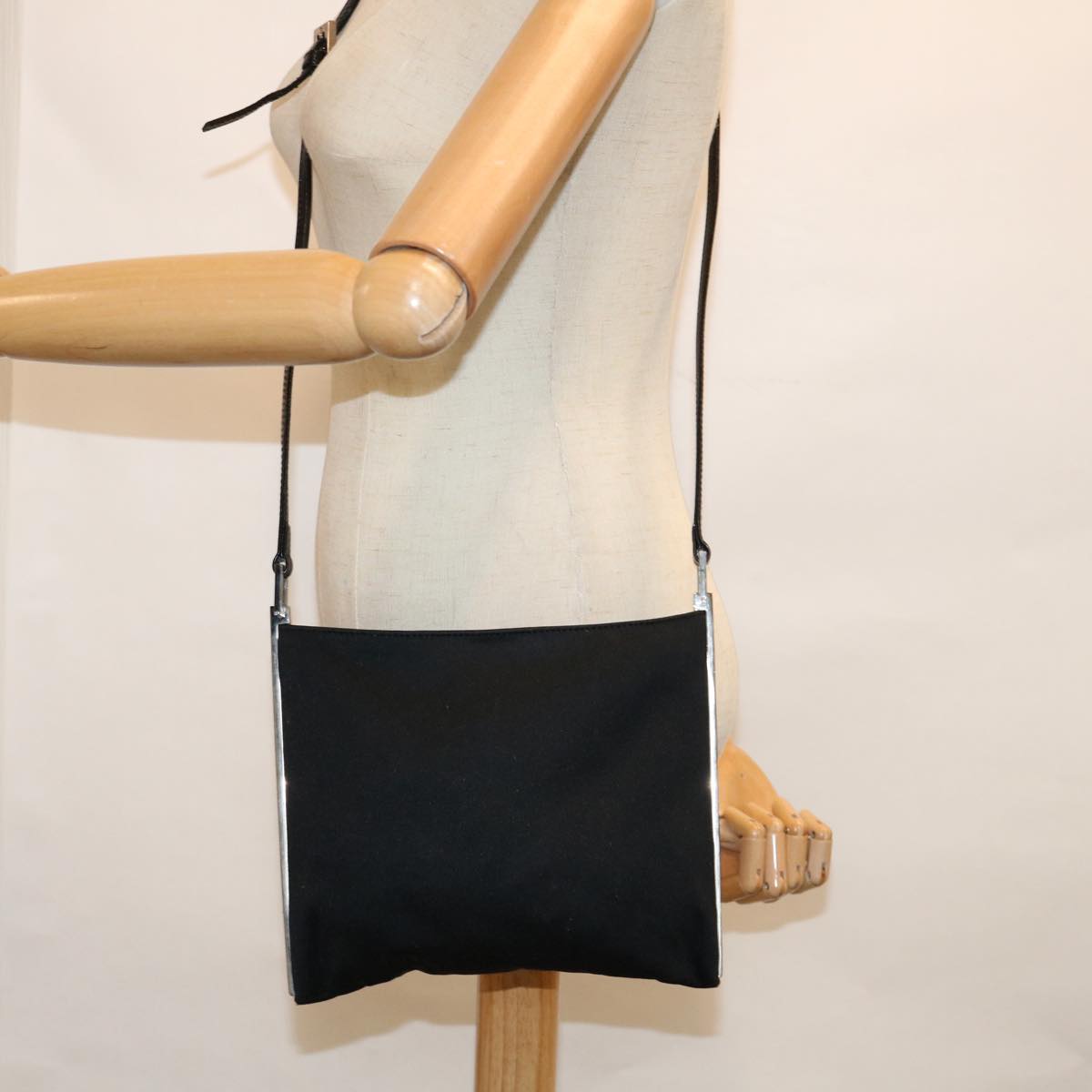 FENDI Shoulder Bag Nylon Black 64760