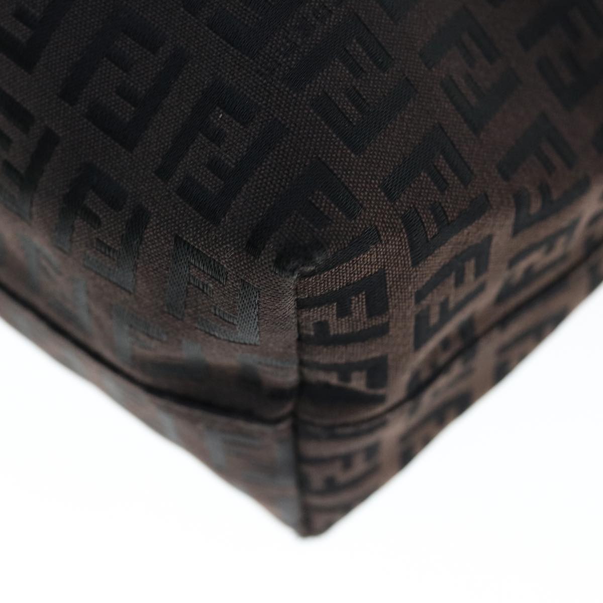 FENDI Zucchino Canvas Tote Bag Brown 64761
