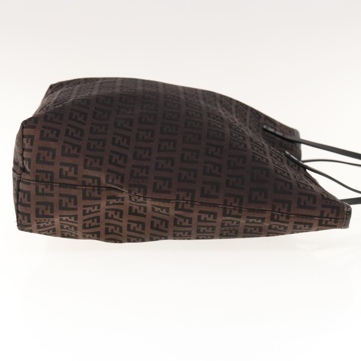FENDI Zucchino Canvas Tote Bag Brown 64761