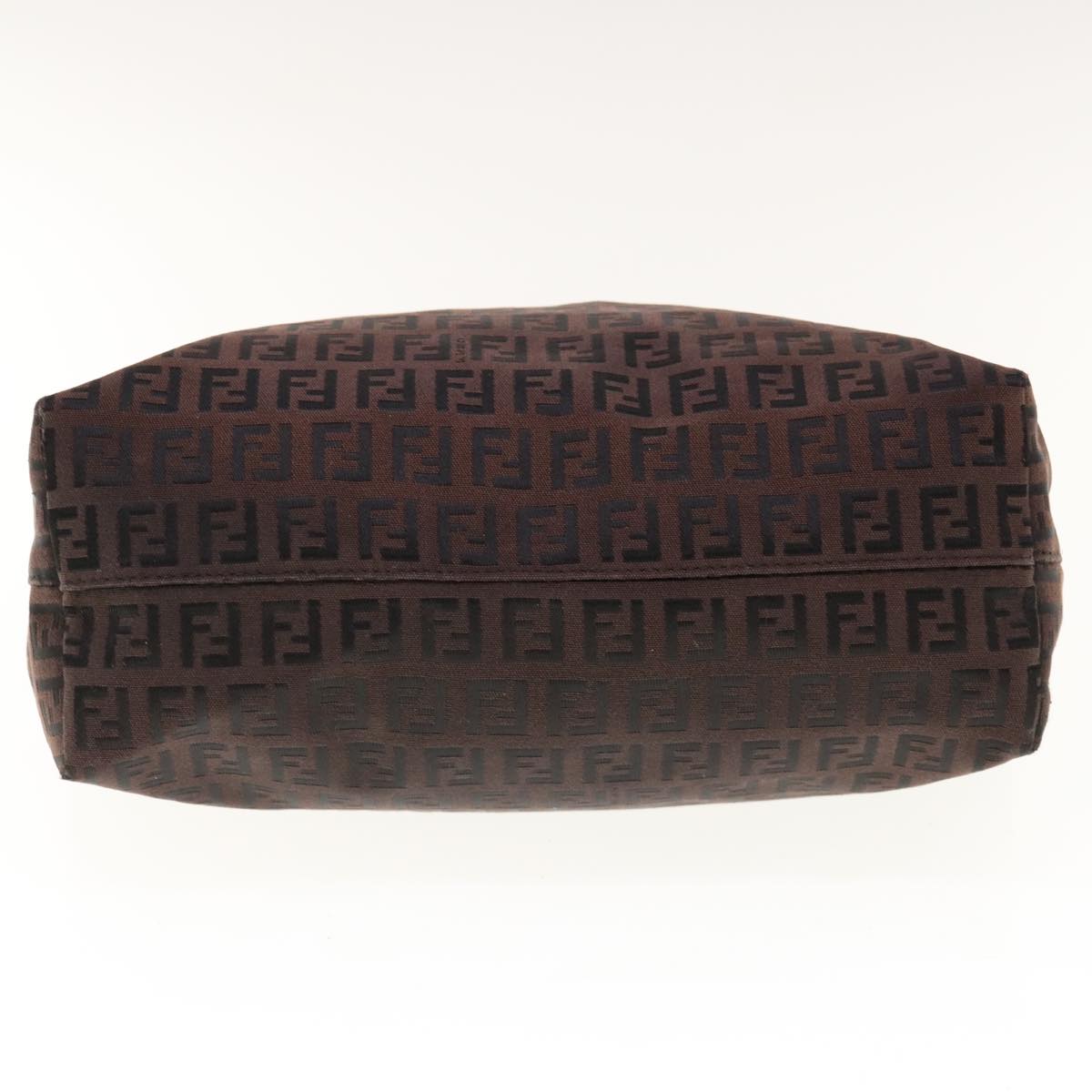 FENDI Zucchino Canvas Tote Bag Brown 64761