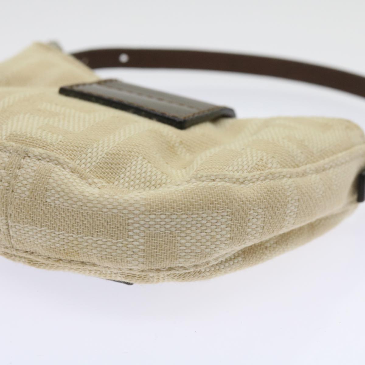 FENDI Zucca Canvas Mini Mamma Baguette Hand Bag Beige Brown 64795
