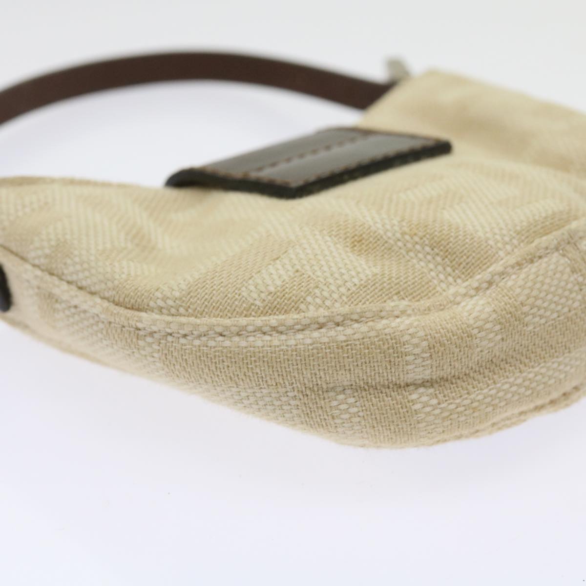 FENDI Zucca Canvas Mini Mamma Baguette Hand Bag Beige Brown 64795