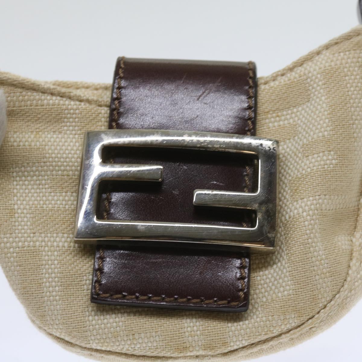 FENDI Zucca Canvas Mini Mamma Baguette Hand Bag Beige Brown 64795