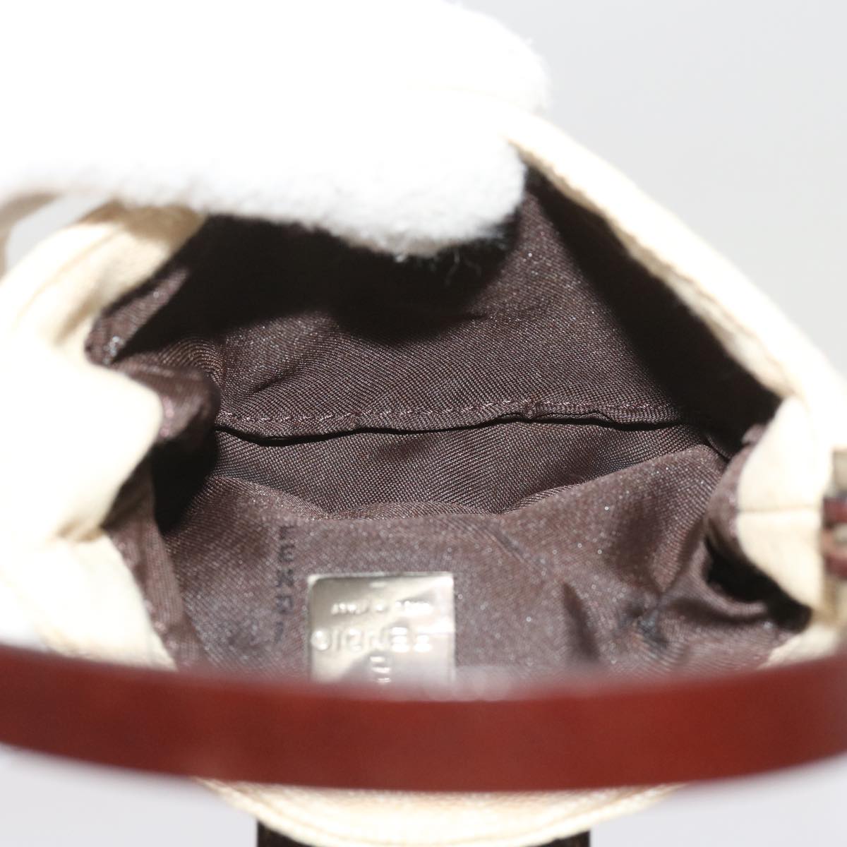 FENDI Zucca Canvas Mini Mamma Baguette Hand Bag Beige Brown 64795