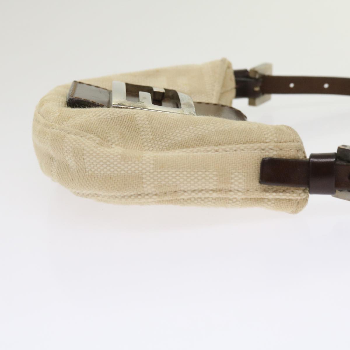 FENDI Zucca Canvas Mini Mamma Baguette Hand Bag Beige Brown 64795