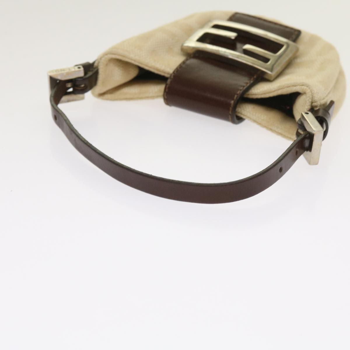 FENDI Zucca Canvas Mini Mamma Baguette Hand Bag Beige Brown 64795