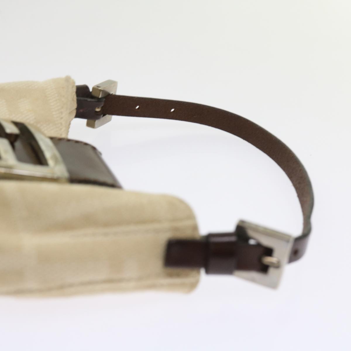 FENDI Zucca Canvas Mini Mamma Baguette Hand Bag Beige Brown 64795