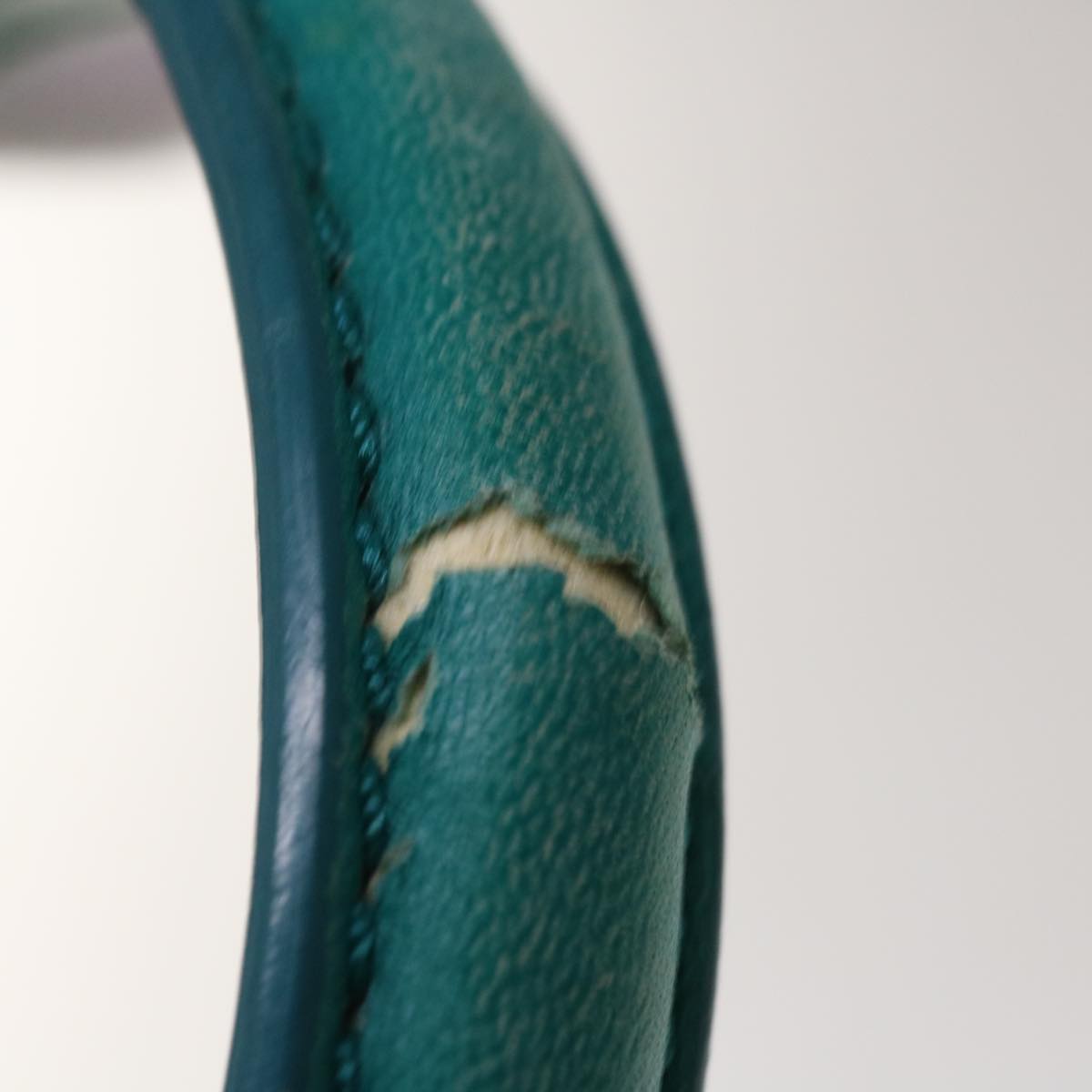 FENDI Micro Peek A Boo Hand Bag Leather Turquoise Blue 64807