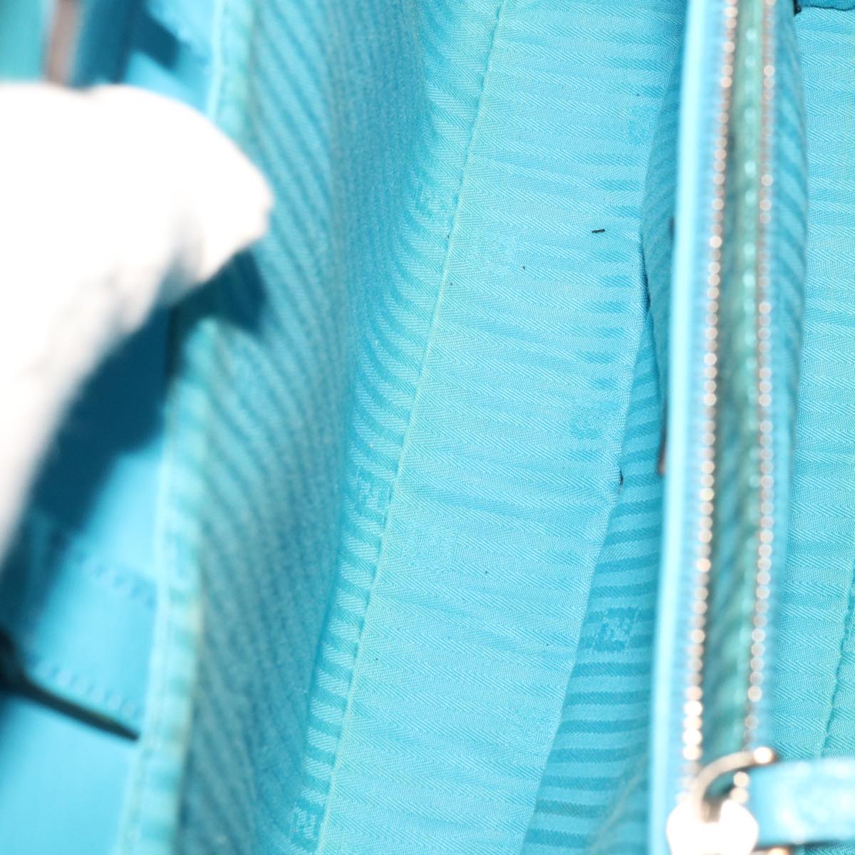 FENDI Petite To Jules Hand Bag Leather 2way Light Blue 64810