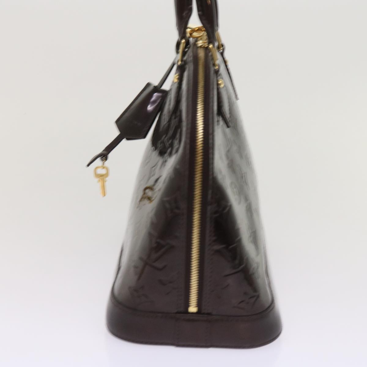 LOUIS VUITTON Monogram Vernis Alma PM Hand Bag Rouge Favist M91691 LV 64856