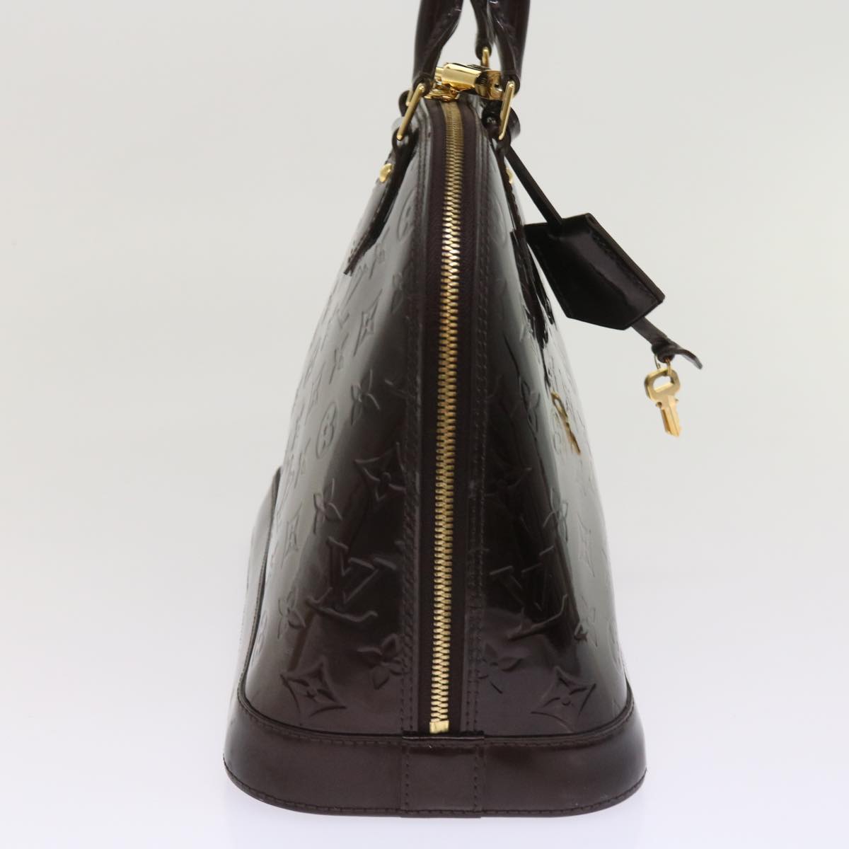 LOUIS VUITTON Monogram Vernis Alma PM Hand Bag Rouge Favist M91691 LV 64856