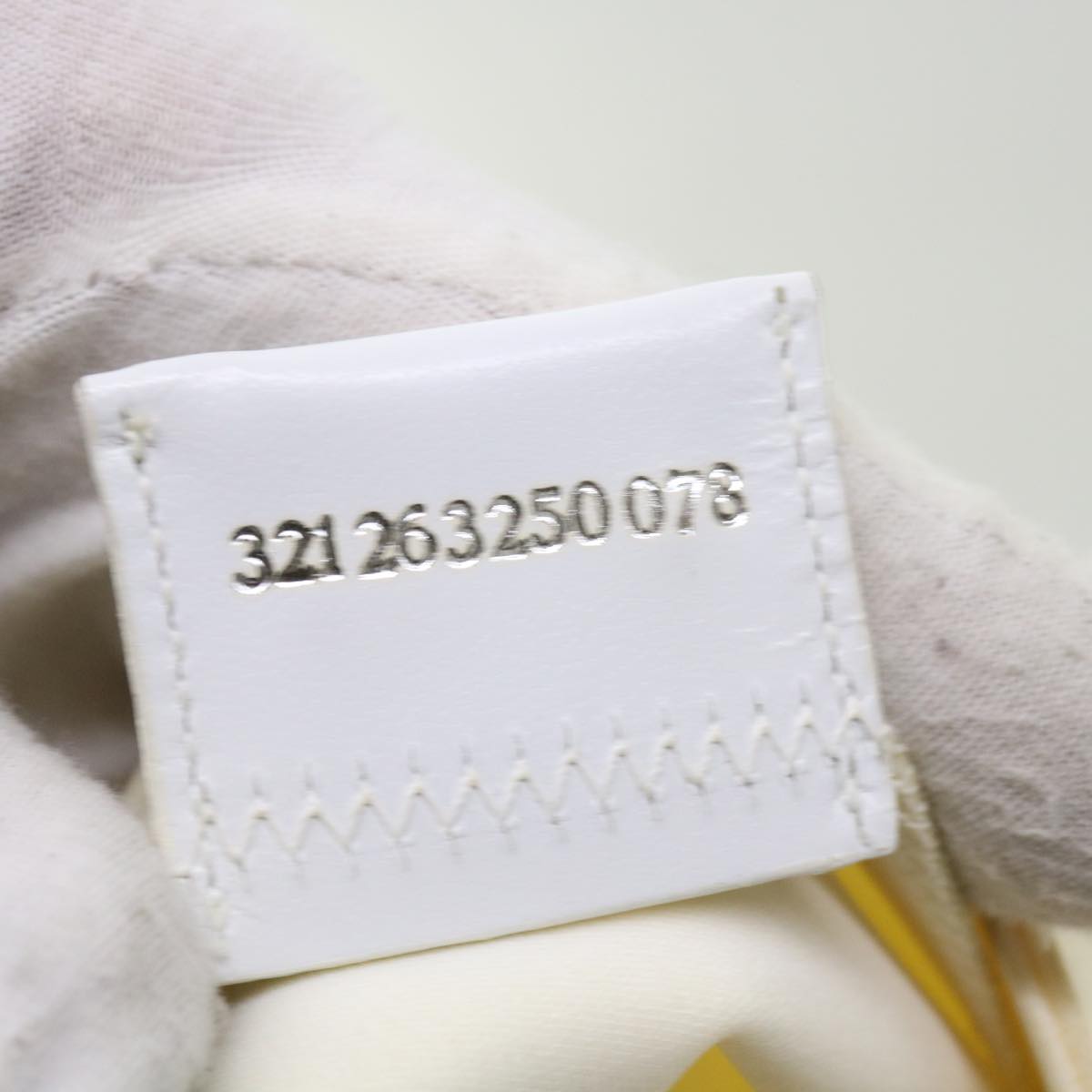 FENDI Mamma Baguette Shoulder Bag Nylon White 64877