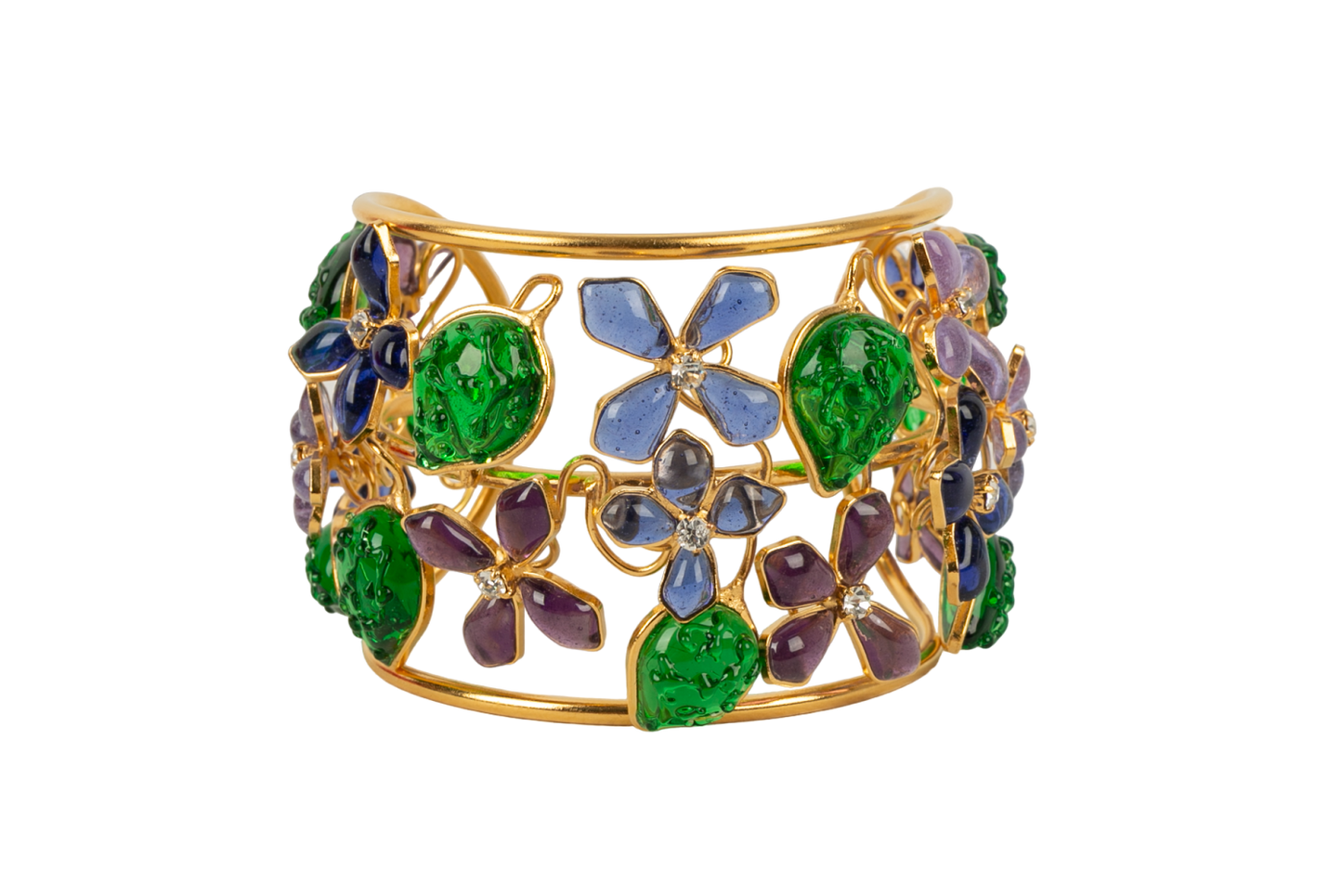 Bracelet manchette fleurs Augustine