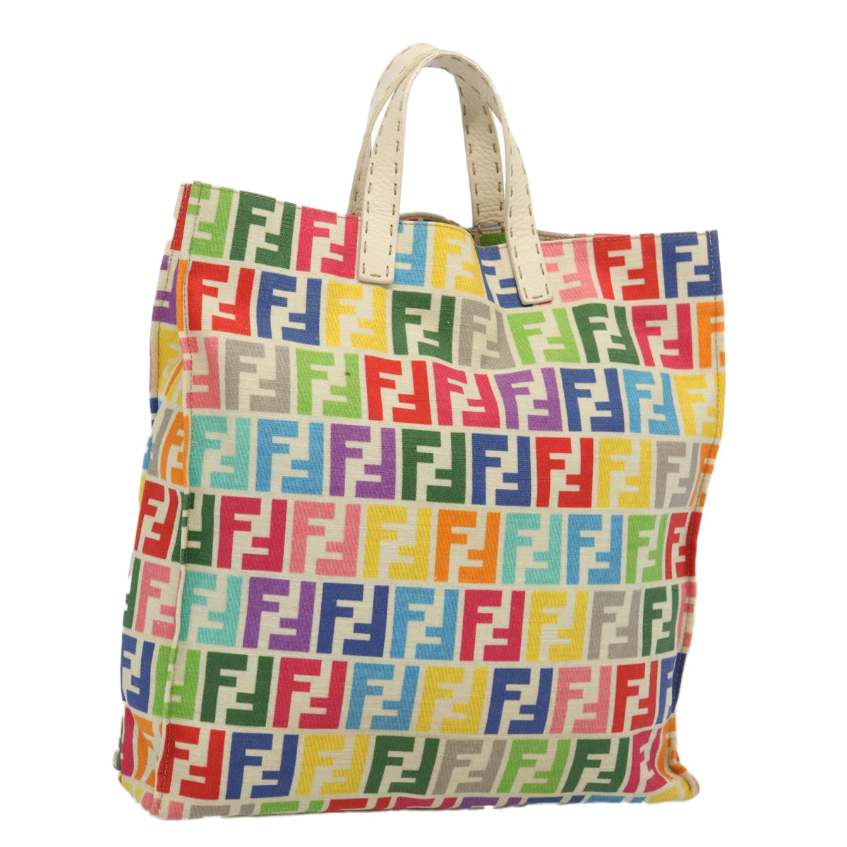 FENDI Zucca Canvas Hand Bag Multicolor 65016