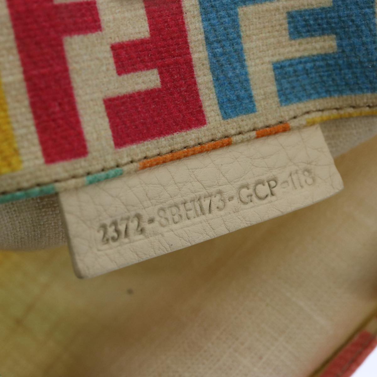 FENDI Zucca Canvas Hand Bag Multicolor 65016