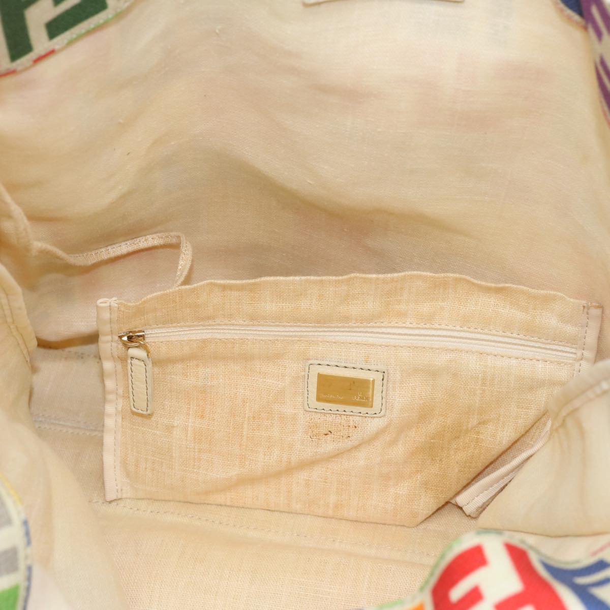 FENDI Zucca Canvas Hand Bag Multicolor 65016