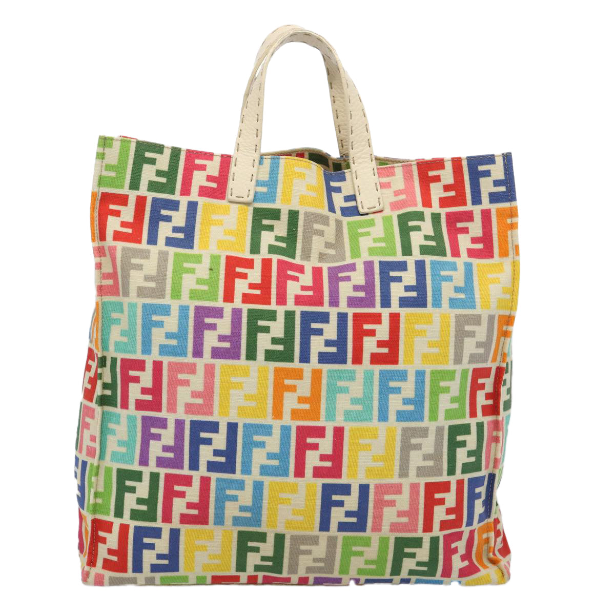 FENDI Zucca Canvas Hand Bag Multicolor 65016