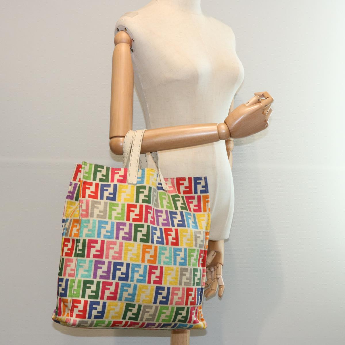 FENDI Zucca Canvas Hand Bag Multicolor 65016