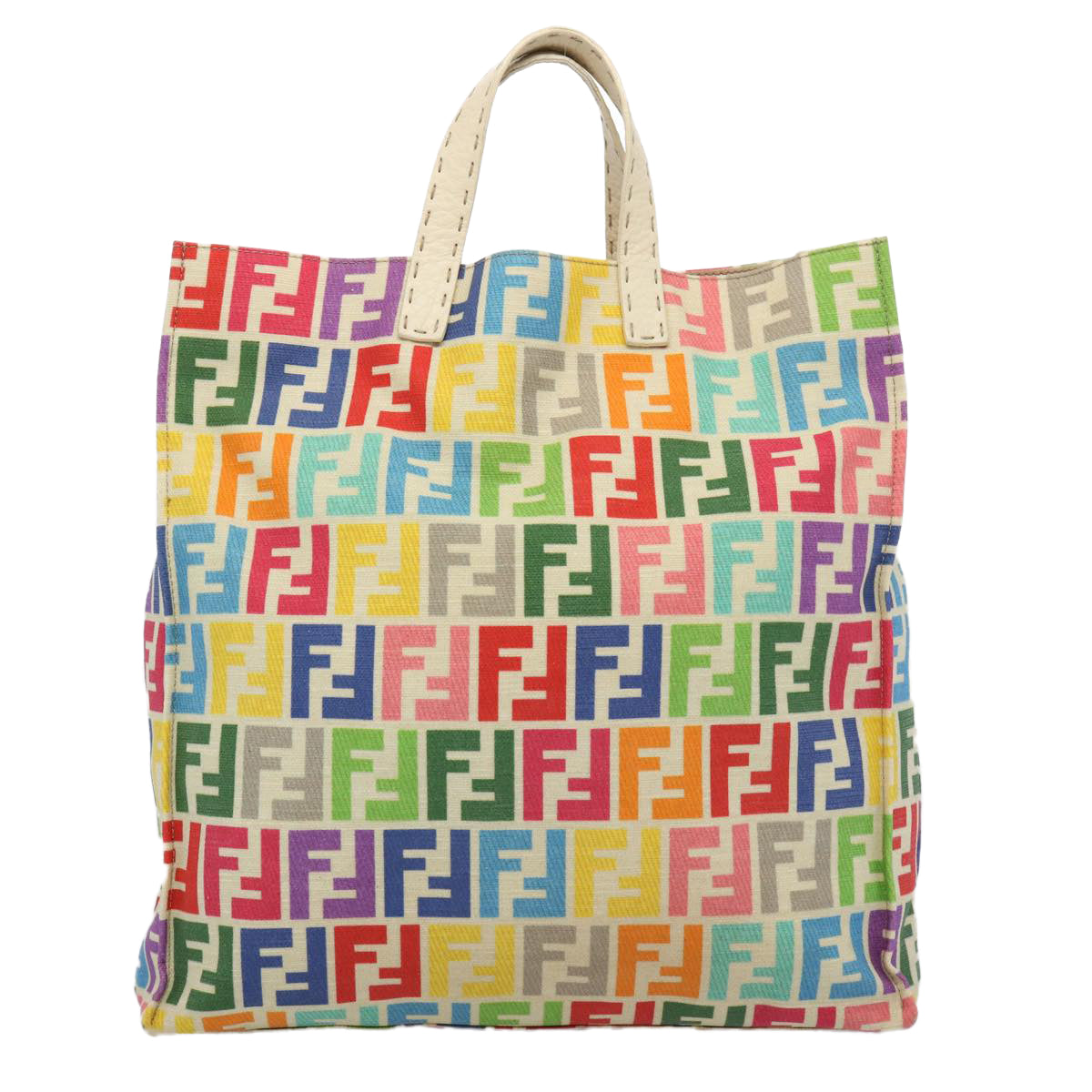 FENDI Zucca Canvas Hand Bag Multicolor 65016