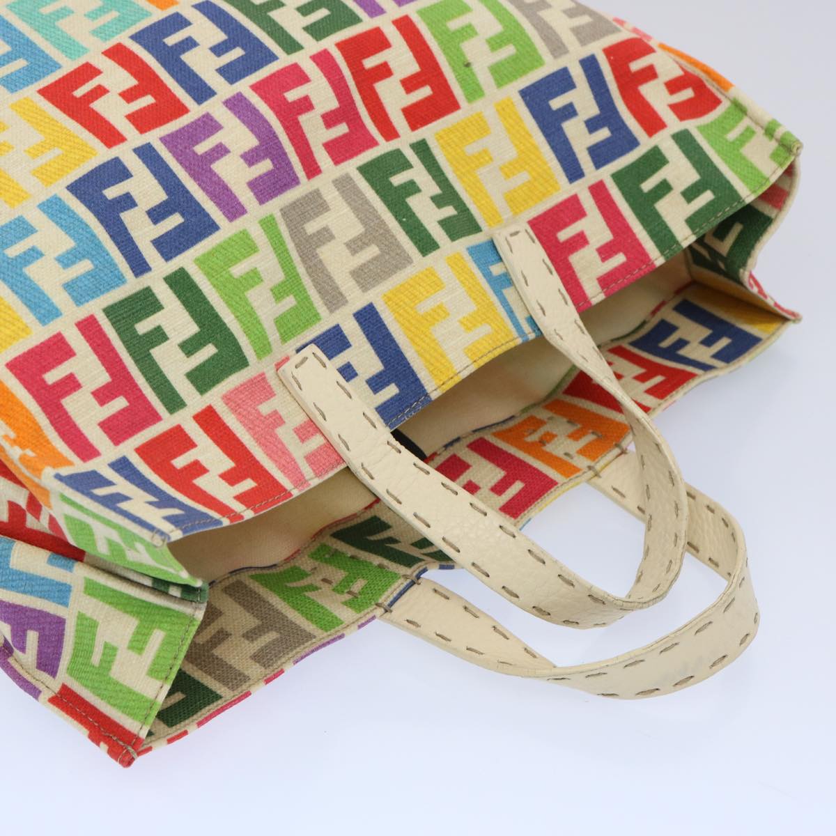 FENDI Zucca Canvas Hand Bag Multicolor 65016