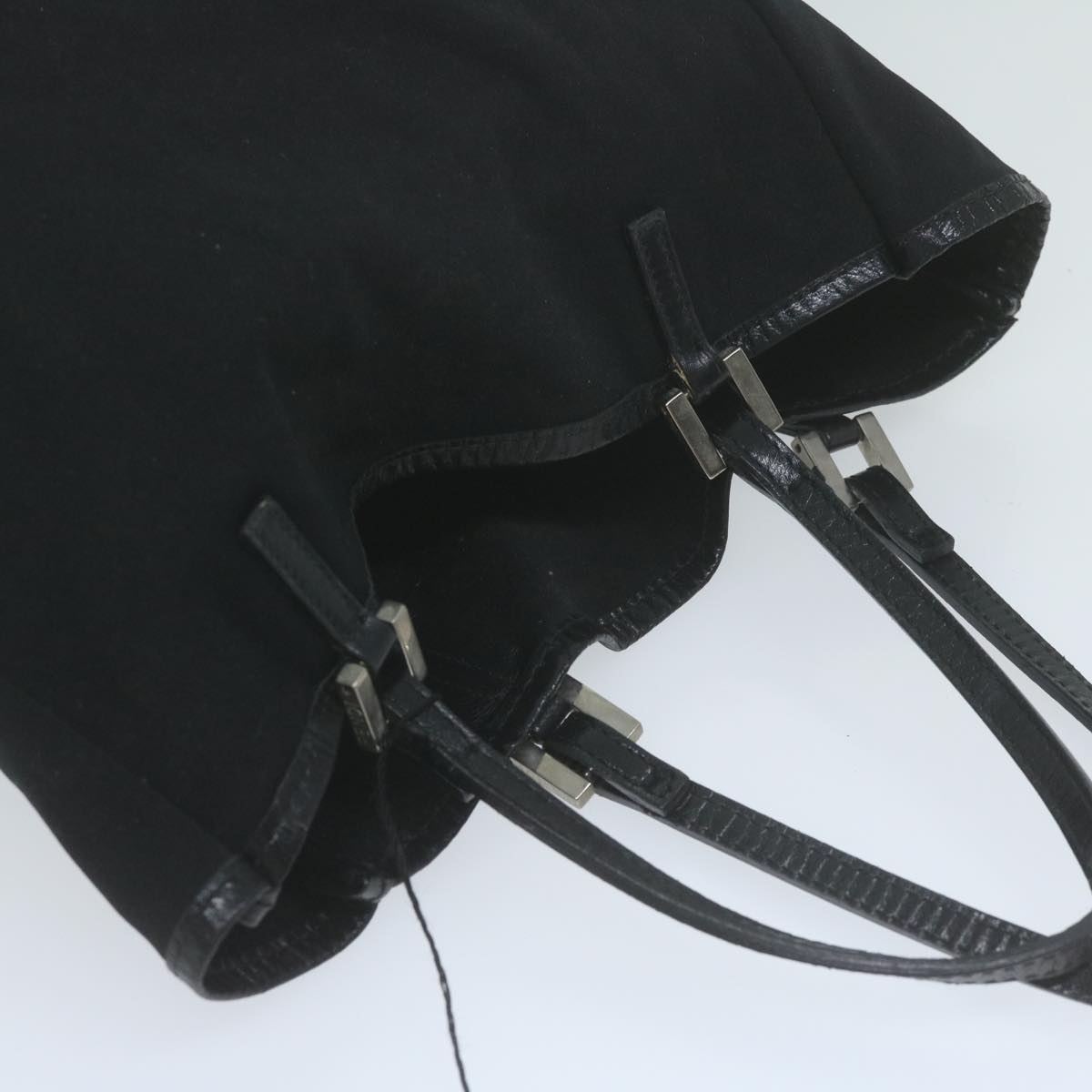 FENDI Hand Bag Nylon Black 65087
