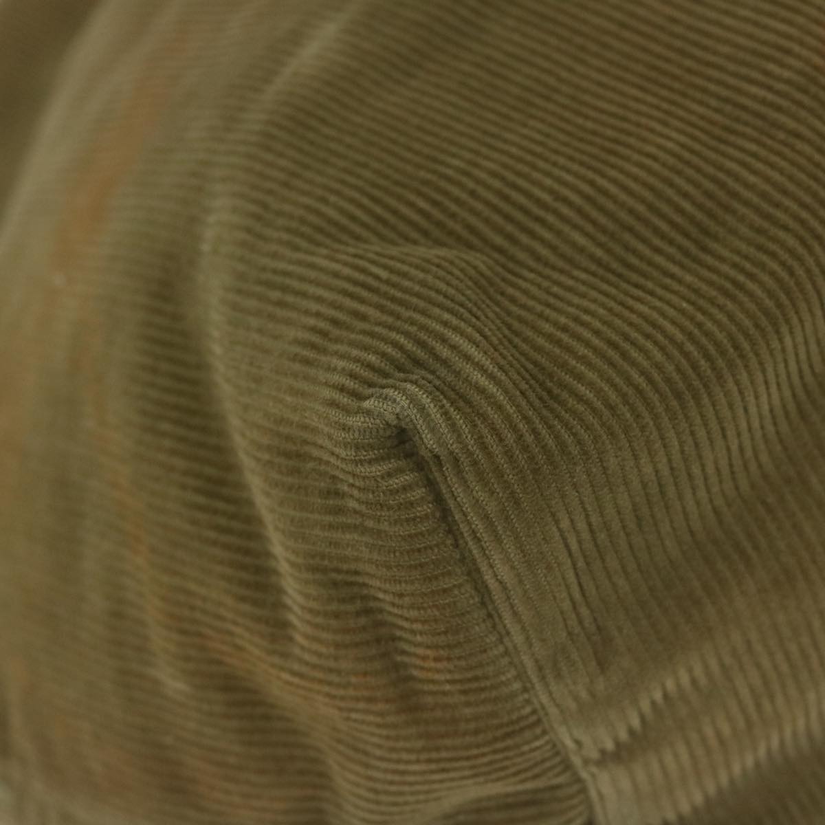 FENDI Tote Bag Corduroy Khaki 65092