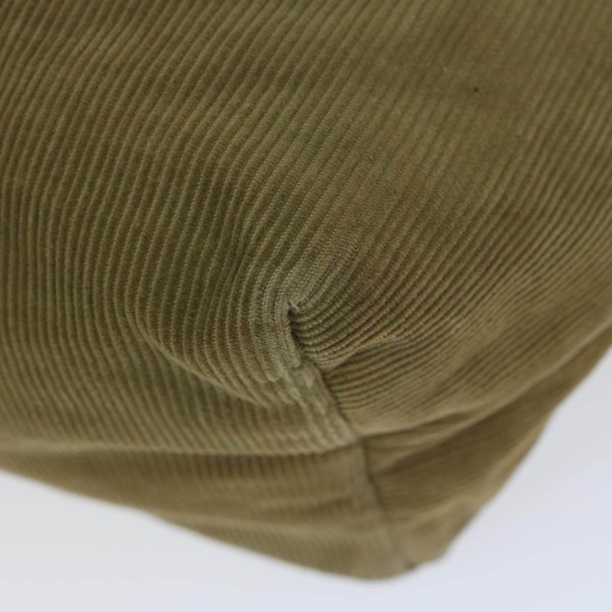 FENDI Tote Bag Corduroy Khaki 65092