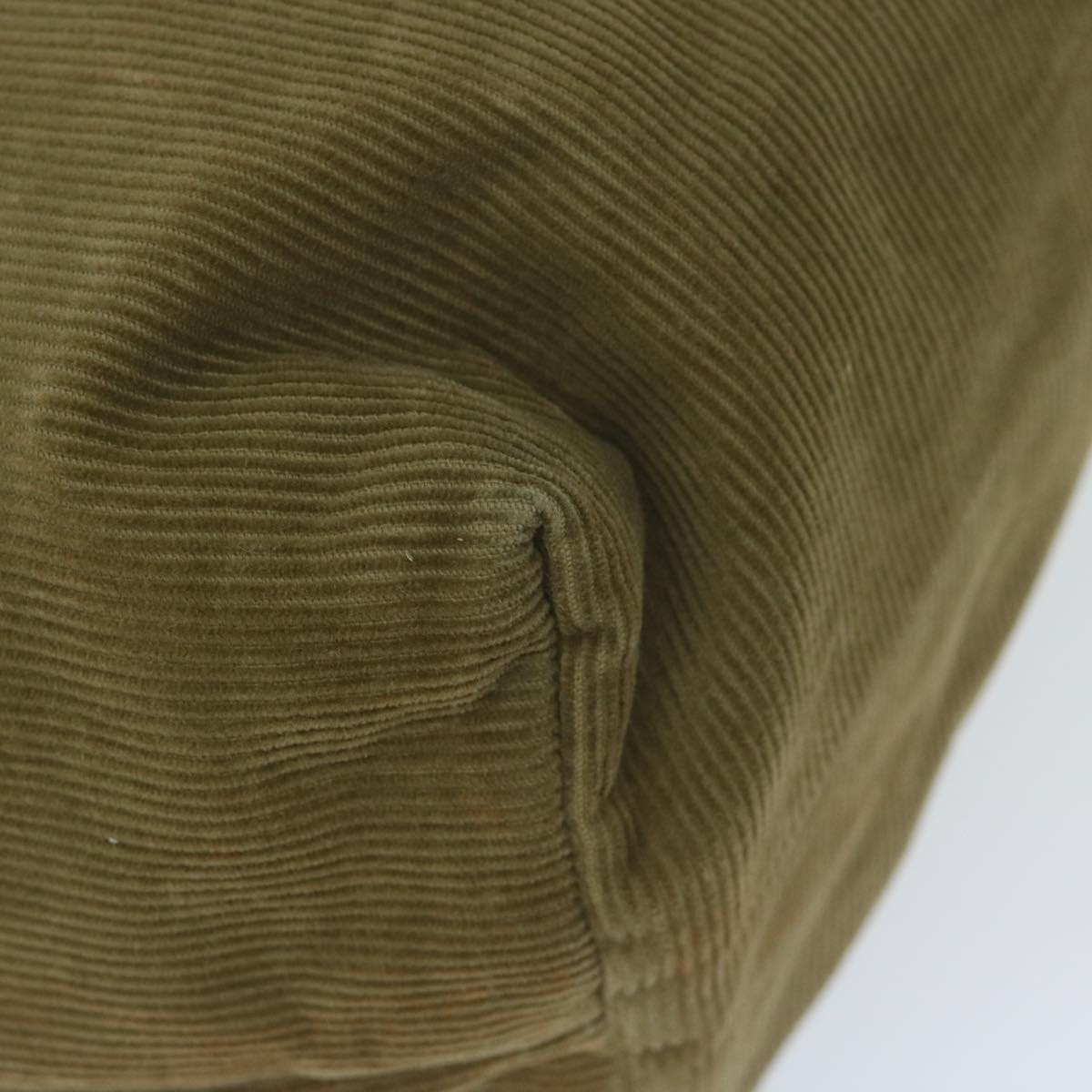 FENDI Tote Bag Corduroy Khaki 65092