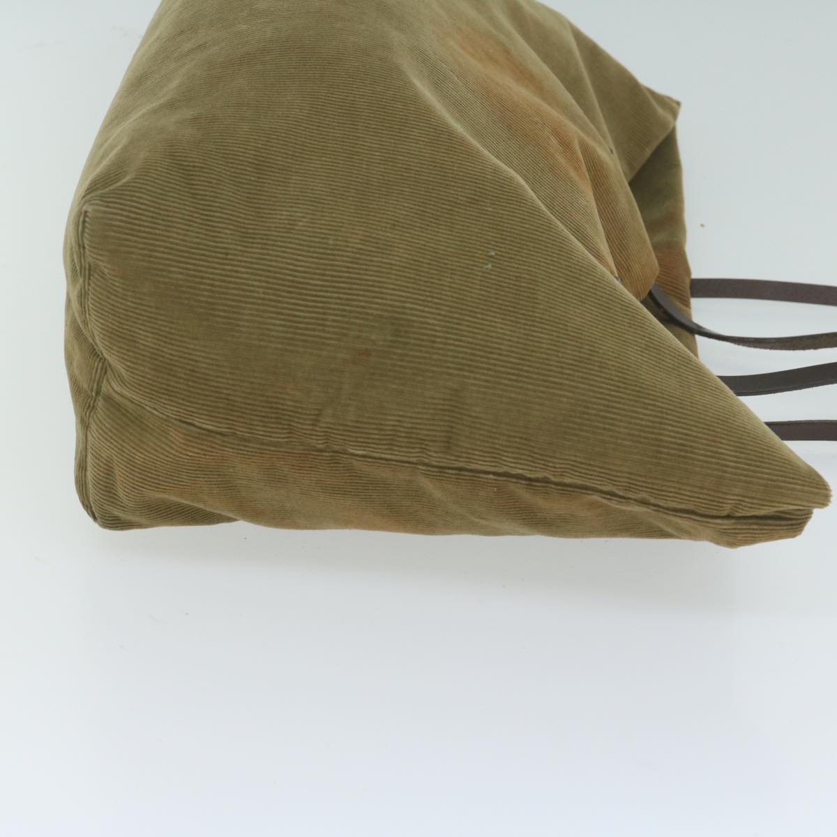 FENDI Tote Bag Corduroy Khaki 65092