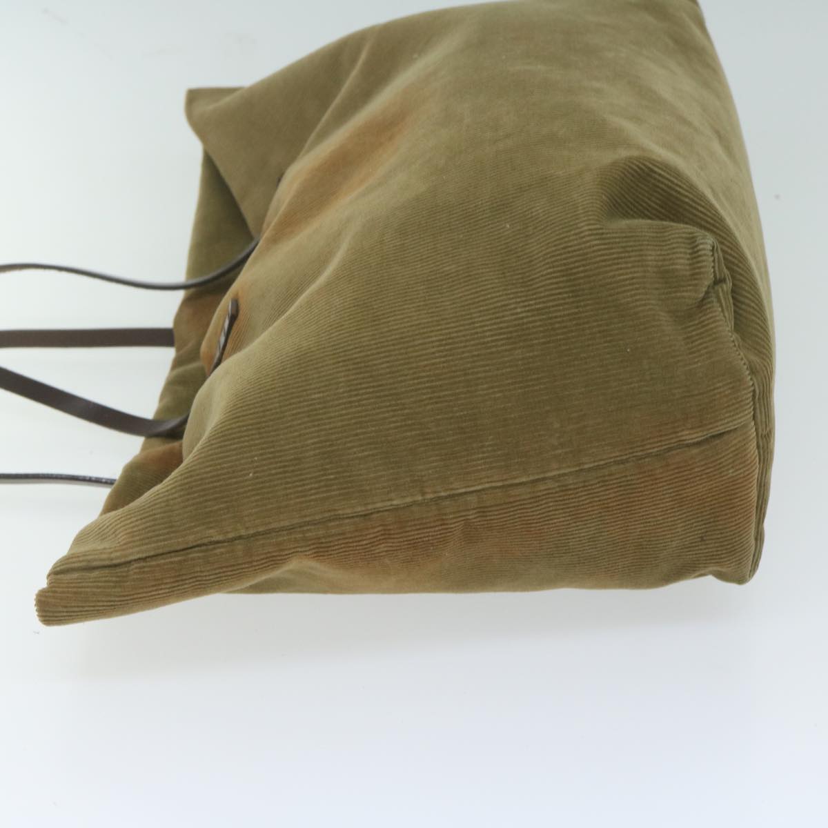 FENDI Tote Bag Corduroy Khaki 65092
