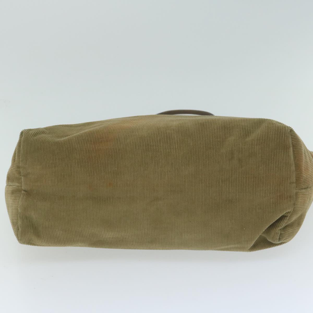 FENDI Tote Bag Corduroy Khaki 65092