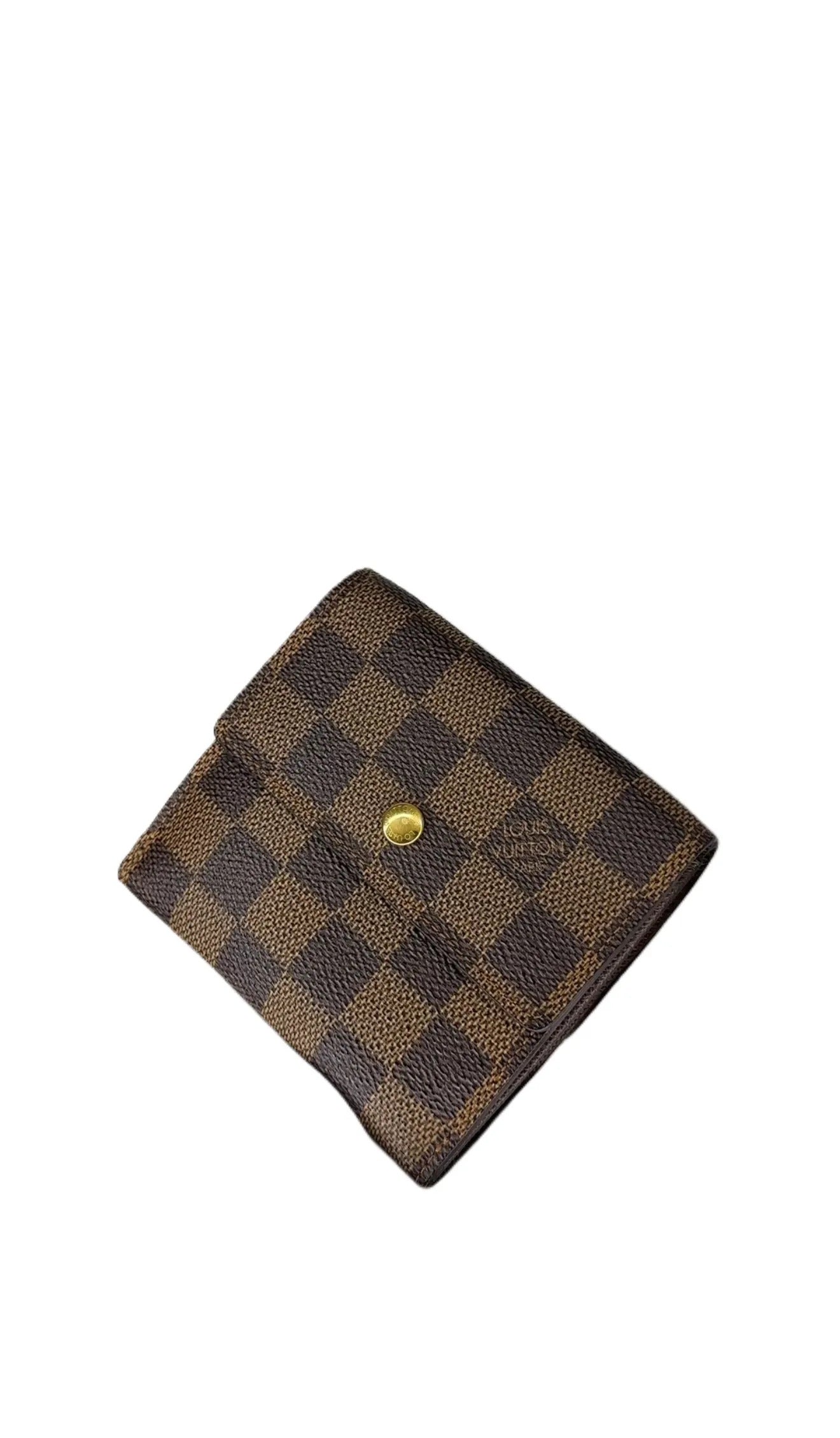 Louis Vuitton Damier Ebene Pattern Coated Canvas Elise Wallet B22-48