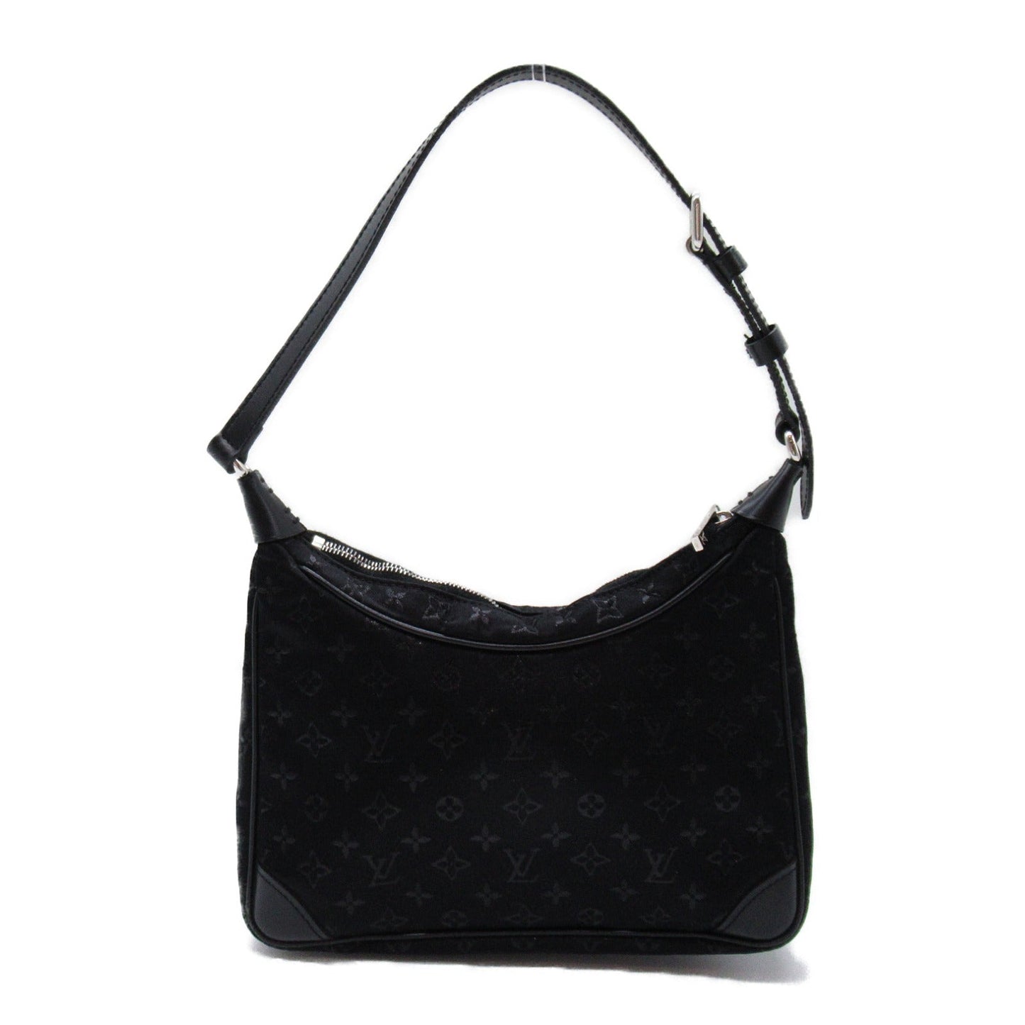 Louis Vuitton Little Bronze Accessories Bag PVC ted Canvas Monogram Satin  Black M92142